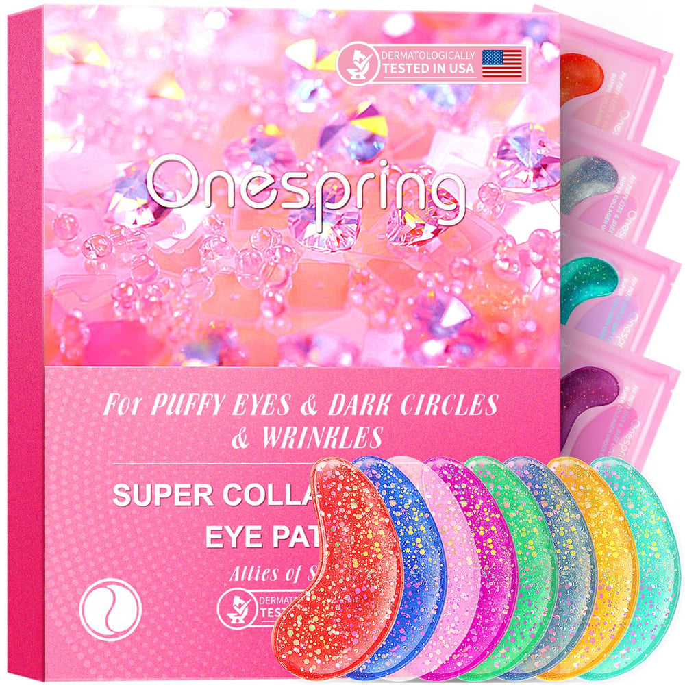 Onespring parches ojos colágeno y perlas: mejora elasticidad de la mirada