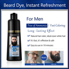 Onilyua beard dye shampoo color-beard offers a smudge-proof finish that lasts.