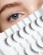 Onlyall HF50 Short Lashes packaging close-up, ultra-thin band for natural daytime wear