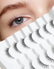 Onlyall HF50 Short Lashes packaging close-up, ultra-thin band for natural daytime wear