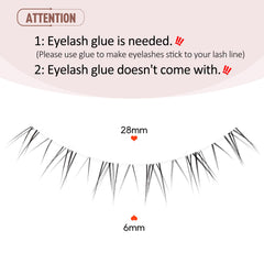 Onlyall lower lashes with ultra-thin band provide easy application and secure shape.