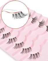 Onlyall Natural Lashes with clear band for a natural look and easy wear.