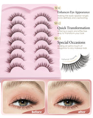 Onlyall Natural Lashes Seven-Pairs Pack demonstrates versatile options for occasions.