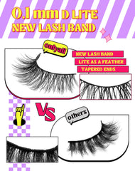 Onlyall Natural Lashes thin-band design highlights discreet lash line blending