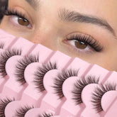 Onlyall Natural Lashes Wispy closeup highlights ultra-thin band for natural look.