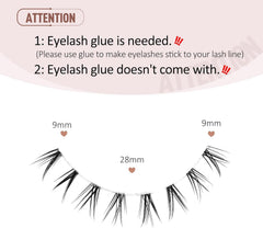 Onlyall thin-band lower lashes provide comfortable wear and seamless blending.