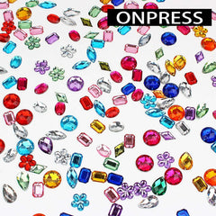 ONPRESS mixed shapes rhinestones charms for versatile nail art