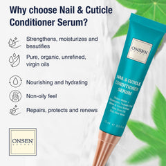 Aceite de cutículas Onsen Secret 10ml humectante y suave para uñas
