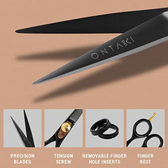 ONTAKI moustache scissors with ergonomic handle for comfortable daily grooming