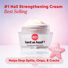 Onyx Professional Hard as Hoof aplica suavemente en cutículas para nutrición y cuidado.