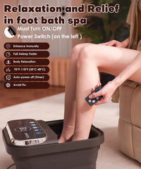 OOAMBB foot spa color touchscreen shows easy temperature and timer control