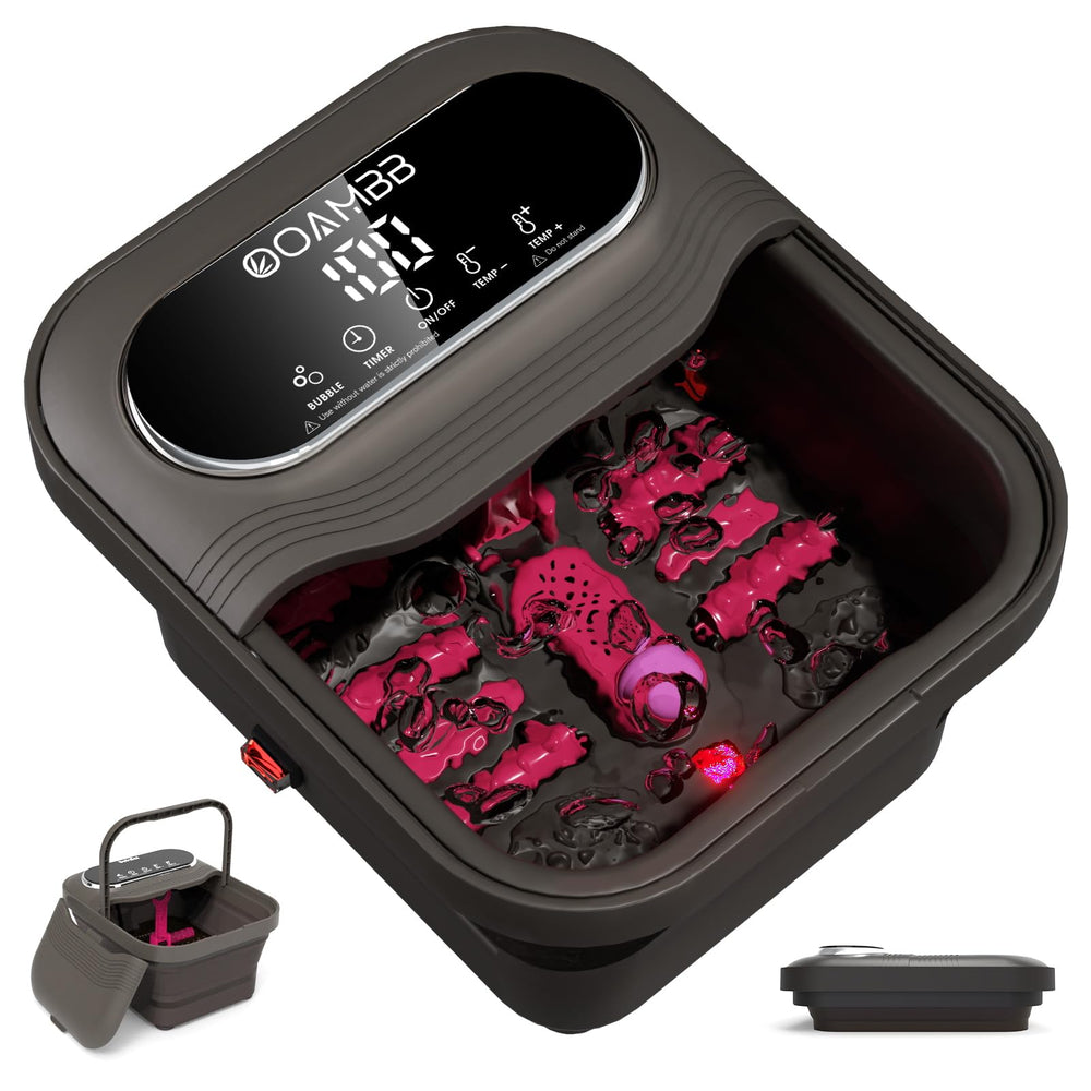 OOAMBB collapsible foot spa with heat and bubble for at home relaxation