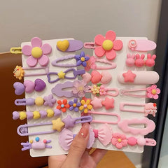 Ooosonlu flower-pattern clips secure tiny twists with bright, child-friendly colors.