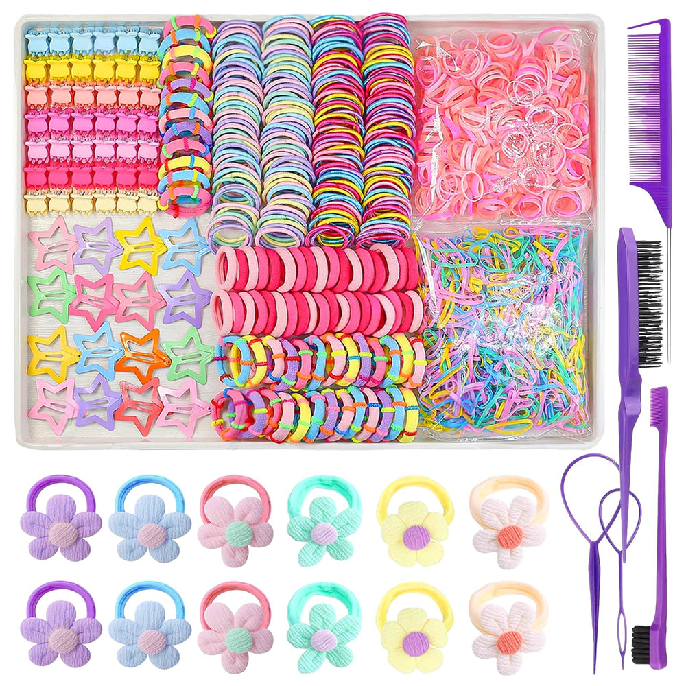 Banditas elásticas Ooosonlu para cabello de niñas, multicolor para peinados diarios