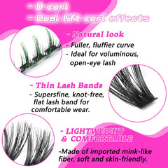 OOPPOO real fiber texture blends naturally with lashes for seamless wear.
