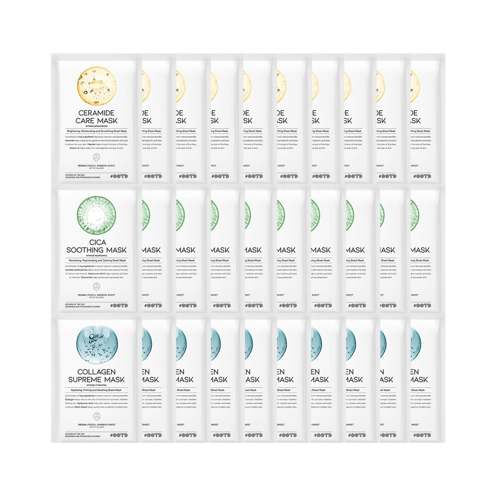 OOTD gift set box featuring hydrating soothing sheet masks for sensitive skin