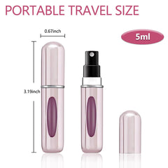 opasyo portable mini perfume atomizer blue cap, pocket sized scent carrier.