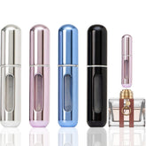 opasyo portable mini perfume atomizer pink cap, compact on the go fragrance solution.