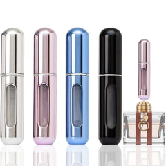 opasyo portable mini perfume atomizer pink cap, compact on the go fragrance solution.