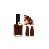 OpenLive 18ml brown nail polish bottle displays rich color for home manicures