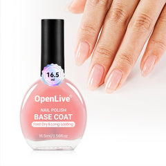 OpenLive Capa-base esmalte uñas: realza apariencia saludable con acabado translúcido.
