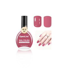 OpenLive dark pink nail polish bottle showing rich color for at-home manicures.