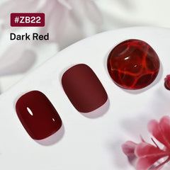 OpenLive dark red polish cap and bottle showing bold shade