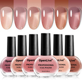 OpenLive Esmalte Jelly Nude: color translúcido suave para manicura natural duradera.