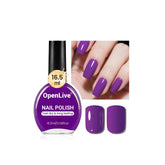 OpenLive purple nail polish 16.5ml bottle with quick-dry color for fast manicures