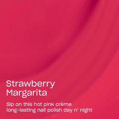 OPI Brillo Infinito Margarita de Fresa, muestra rosa intensa para color uniforme.