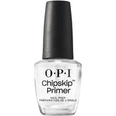 OPI Chip Skip Primer frasco en primer plano, prepara uñas para manicura duradera