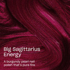 OPI Big Sagittarius Energy, muestra de color, tono borgoña perlado para look sofisticado