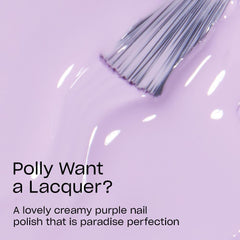 OPI Polly brocha ancha profesional facilita cobertura uniforme.
