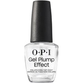 OPI Gel Plump Top Coat, brocha Pro-Wide para cobertura suave y uniforme.