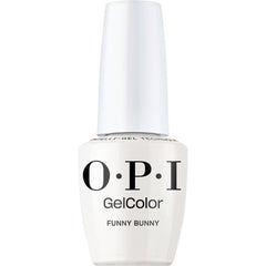 OPI GelColor Funny Bunny soft white creme bottle front for a clean mani