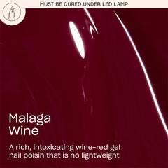 OPI GelColor Malaga Wine brush stroke on nail for smooth, even coverage