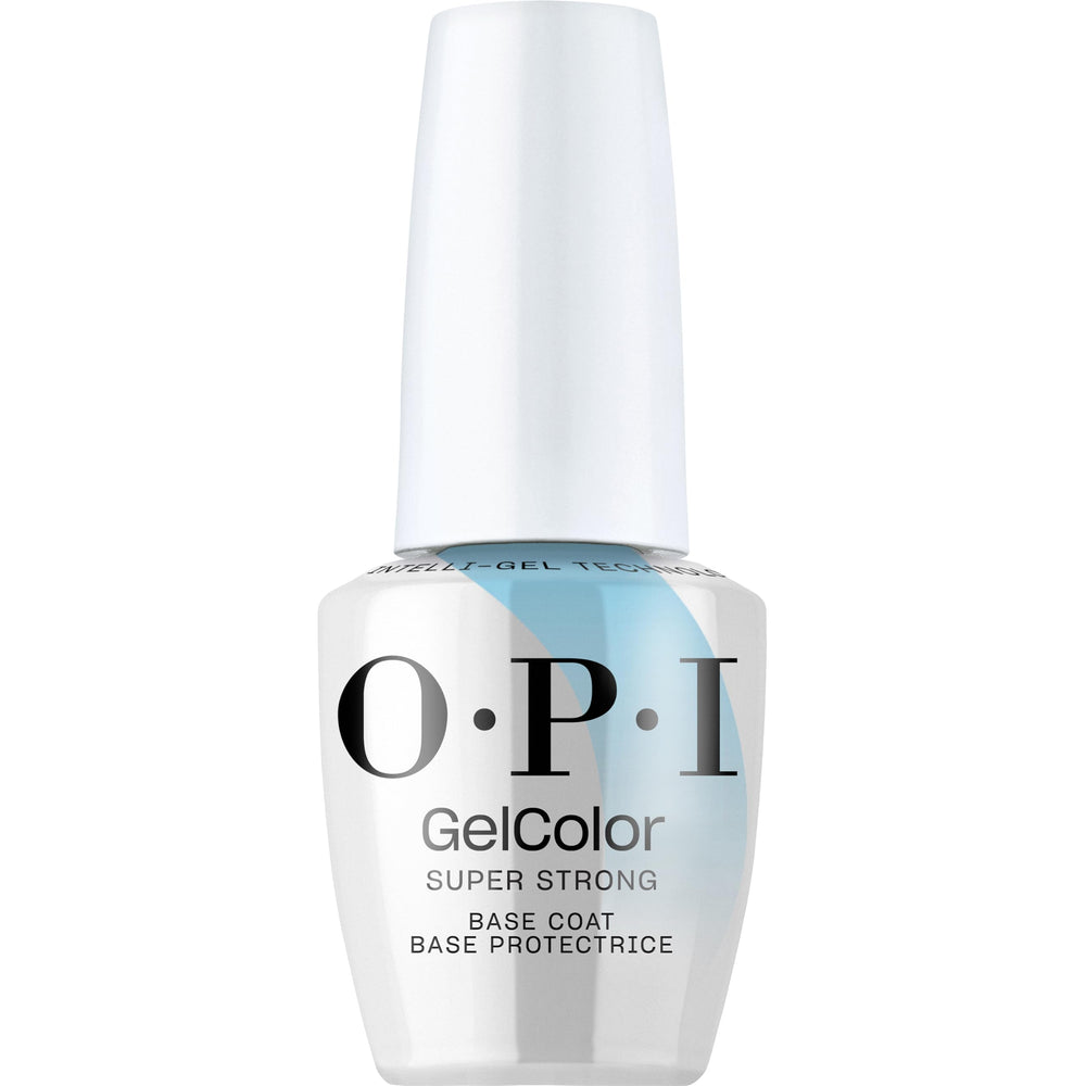 OPI GelColor Super Strong Base Coat smooth brush for precise, durable nail prep