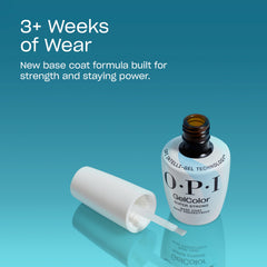 OPI GelColor Super Strong Base Coat provides chip resistant finish lasting up to 3 weeks