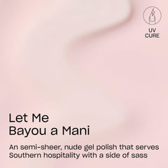 OPI GELement Let Me Bayou a Mani, aplicación suave en uñas para look clásico.