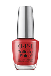 OPI Infinite Shine Big Apple Red, color rojo crema con acabado brillante