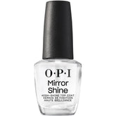 OPI Mirror Shine Top Coat: botella mostrando brillo intenso y protección del color.