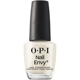 OPI Nail Envy bottle close-up showing a fortified shield for stronger nails.