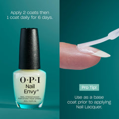 OPI Nail Envy on nails showing improved appearance and resilience.
