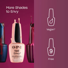 OPI Nail Envy Pink to Envy swatch reveals a natural rosy hue with protection.