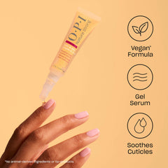 OPI Naturaleza Fuerte aplicación suave en cutículas para retoques diarios.