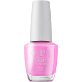 OPI Nature Strong Emflowered: botella rosa, acabado cremoso y duradero.