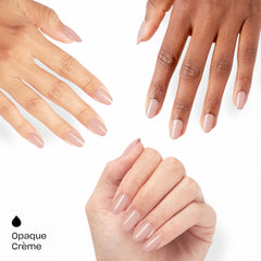 OPI On Point nails application close-up with glue for secure hold