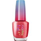OPI RapiDry Fuego, botella de esmalte con color intenso y secado rápido.