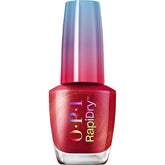 OPI RapiDry Red-y in Snow Time, botella brillante para un esmaltado rápido y sin manchas.