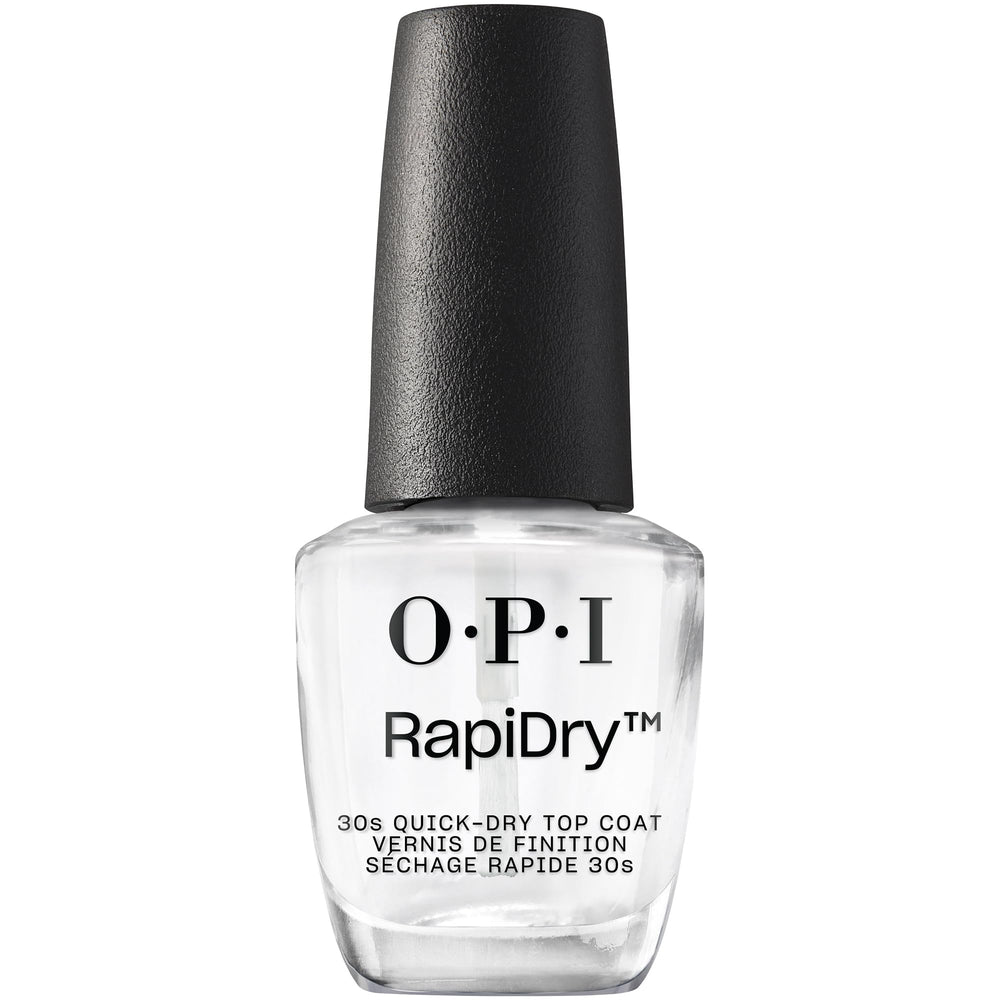 OPI RapiDry capa superior brillante y de secado rápido para uñas.